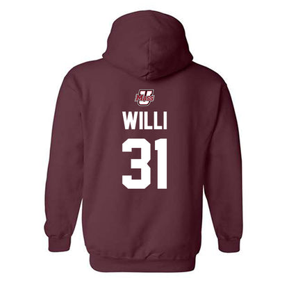UMass - NCAA Baseball : Marc Willi - Hooded Sweatshirt Sports Shersey