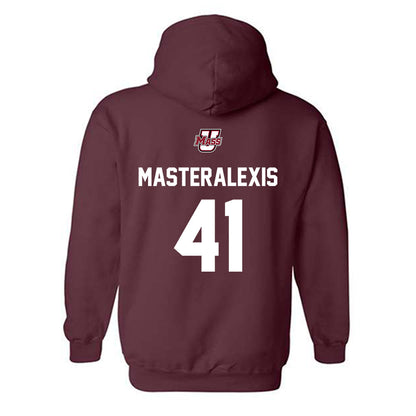 UMass - NCAA Baseball : Justin Masteralexis - Hooded Sweatshirt Sports Shersey