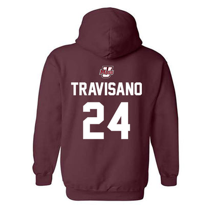 UMass - NCAA Baseball : Matt Travisano - Hooded Sweatshirt Sports Shersey