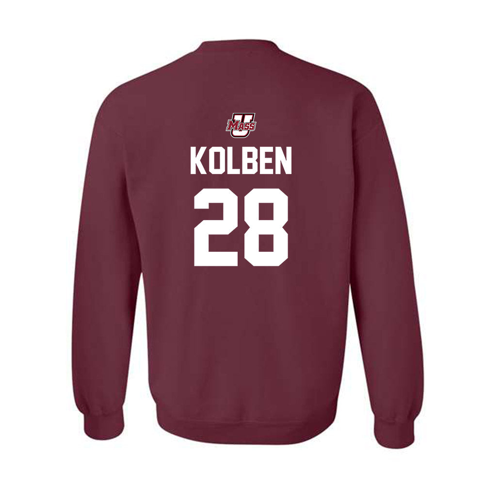 UMass - NCAA Baseball : Ryan Kolben - Crewneck Sweatshirt Sports Shersey