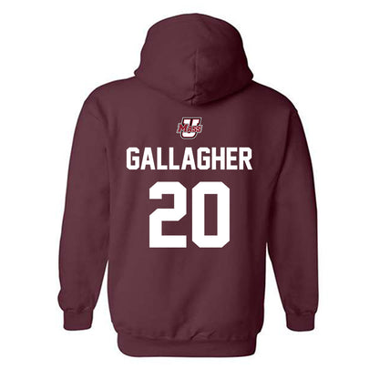 UMass - NCAA Baseball : Will Gallagher - Hooded Sweatshirt Sports Shersey