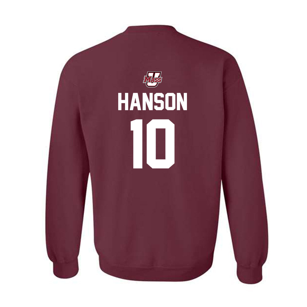 UMass - NCAA Baseball : Carter Hanson - Crewneck Sweatshirt Sports Shersey