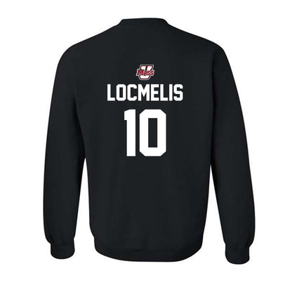 UMass - NCAA Men's Ice Hockey : Dans Locmelis - Crewneck Sweatshirt Sports Shersey