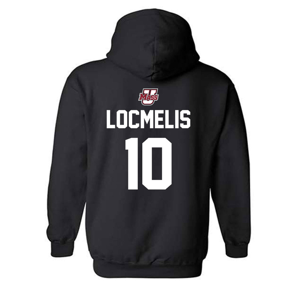 UMass - NCAA Men's Ice Hockey : Dans Locmelis - Hooded Sweatshirt Sports Shersey