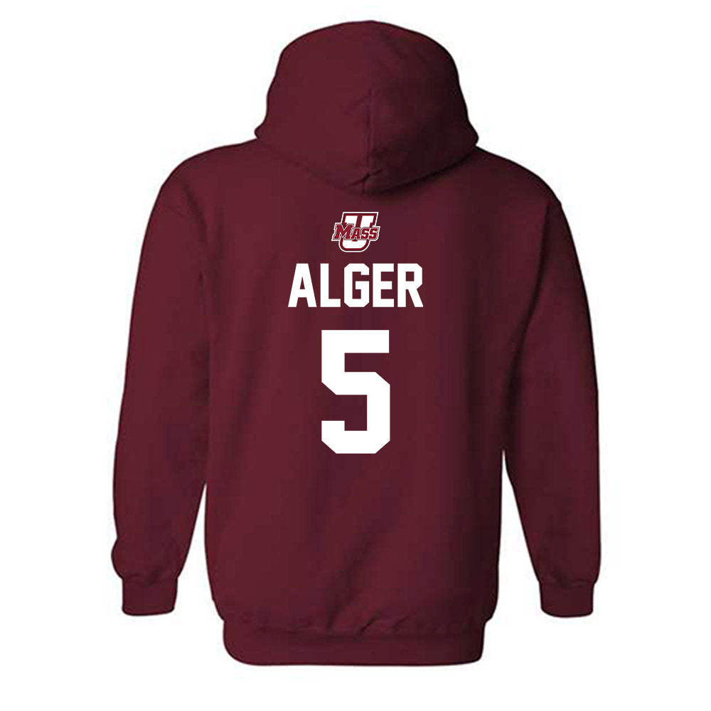 UMass - NCAA Men's Ice Hockey : Linden Alger - Hooded Sweatshirt Sports Shersey