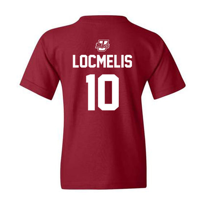 UMass - NCAA Men's Ice Hockey : Dans Locmelis - Youth T-Shirt Sports Shersey