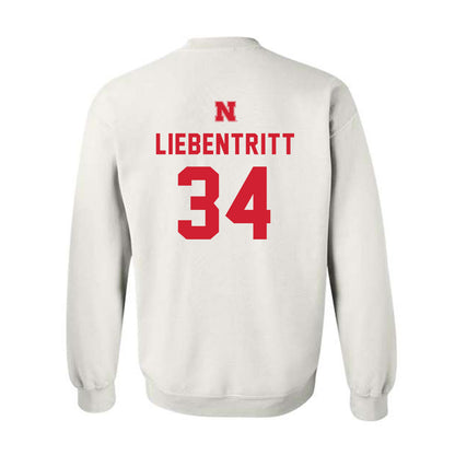 Nebraska - NCAA Football : Barret Liebentritt - Crewneck Sweatshirt Sports Shersey