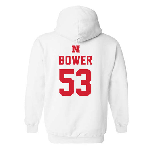 Nebraska - NCAA Football : Jacob Bower - Hooded Sweatshirt Sports Shersey