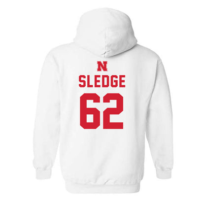 Nebraska - NCAA Football : Sam Sledge - Hooded Sweatshirt Sports Shersey