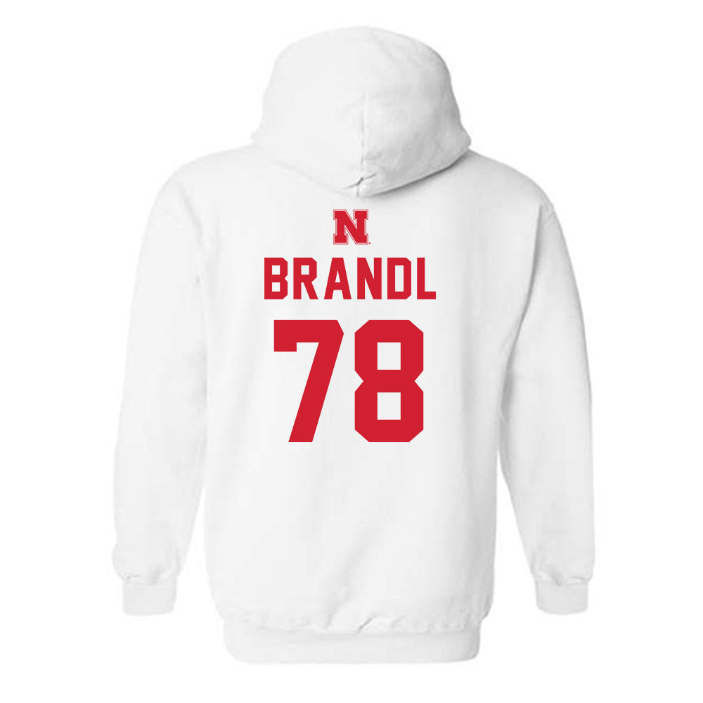 Nebraska - NCAA Football : Jacob Brandl - Hooded Sweatshirt Sports Shersey