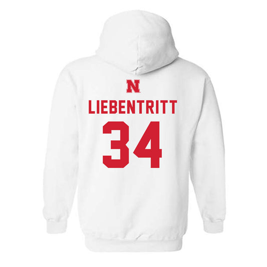 Nebraska - NCAA Football : Barret Liebentritt - Hooded Sweatshirt Sports Shersey