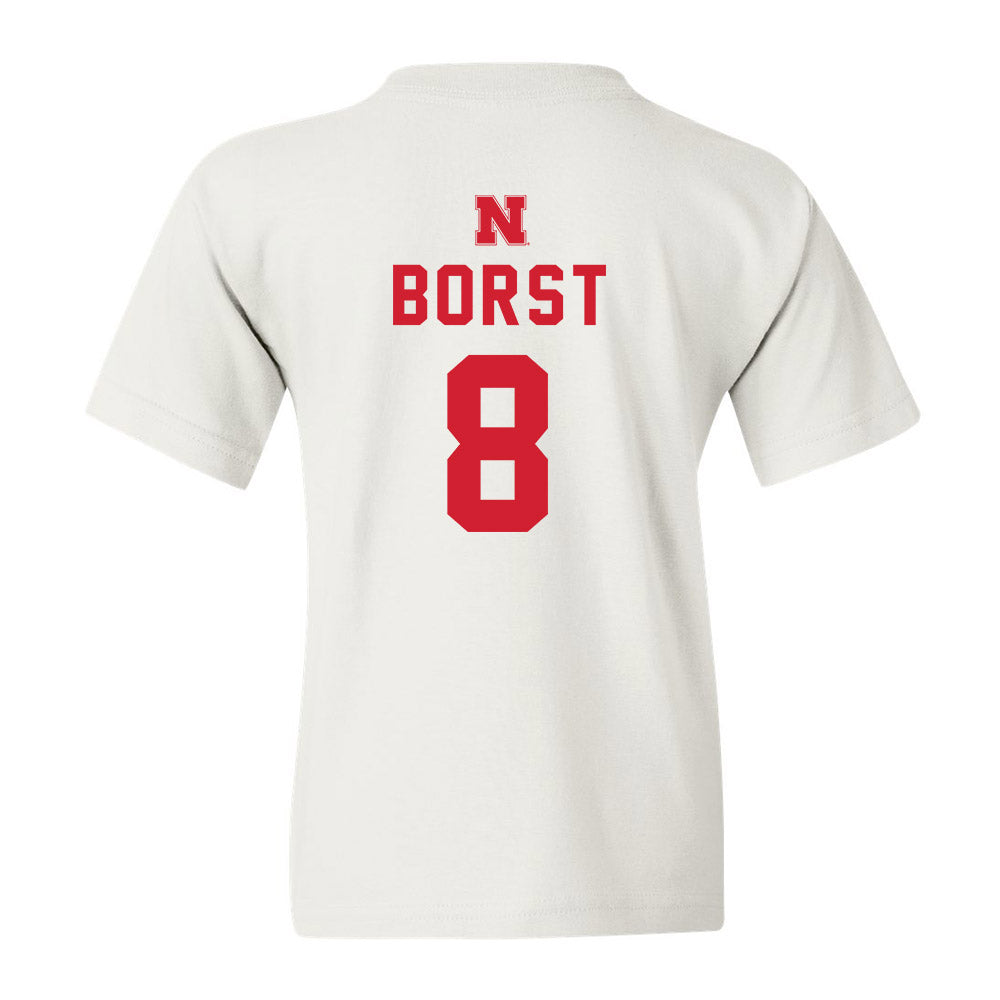 Nebraska - NCAA Baseball : Evan Borst - Youth T-Shirt Sports Shersey