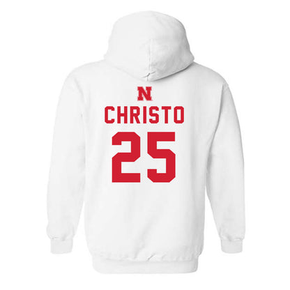 Nebraska - NCAA Baseball : Drew Christo - Hooded Sweatshirt Sports Shersey