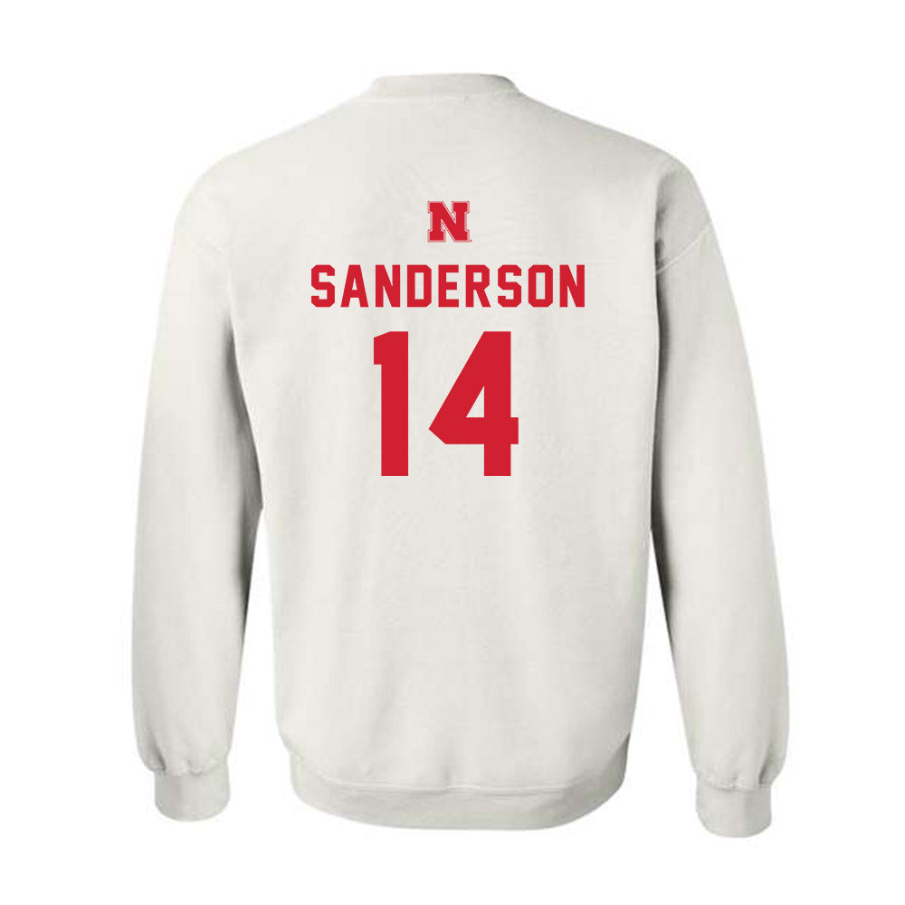 Nebraska - NCAA Baseball : Case Sanderson - Crewneck Sweatshirt Sports Shersey