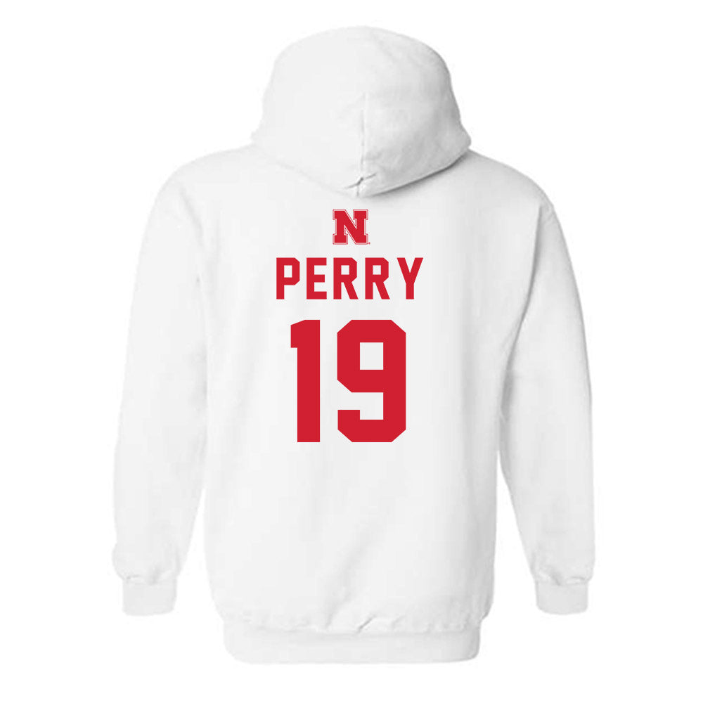 Nebraska - NCAA Baseball : Kyle Perry - Hooded Sweatshirt Sports Shersey