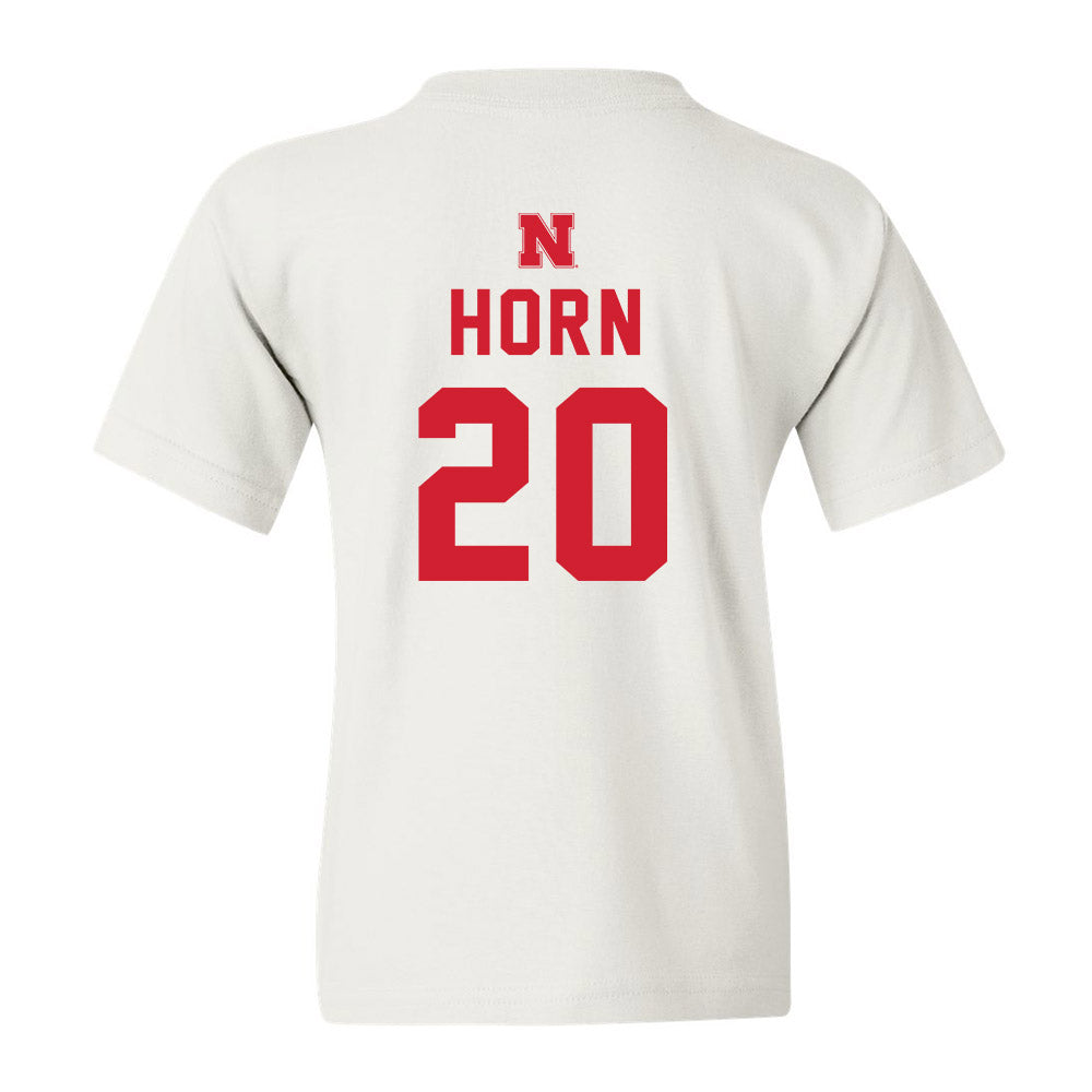 Nebraska - NCAA Baseball : Tyner Horn - Youth T-Shirt Sports Shersey