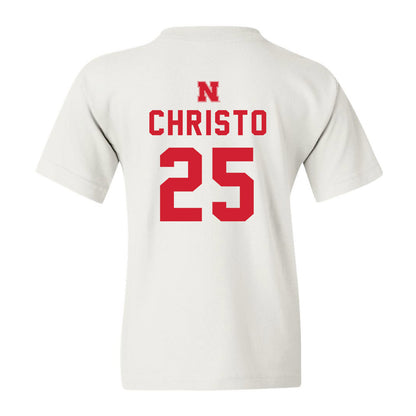 Nebraska - NCAA Baseball : Drew Christo - Youth T-Shirt Sports Shersey