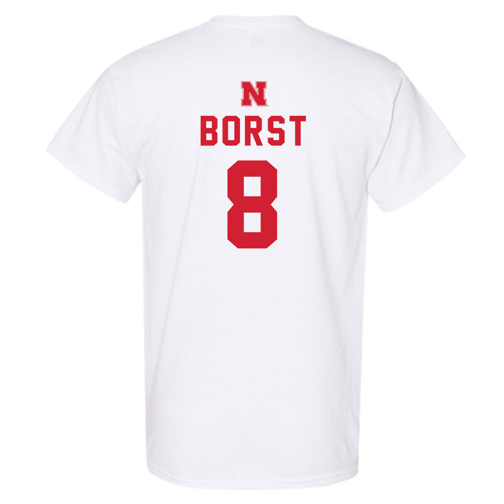 Nebraska - NCAA Baseball : Evan Borst - T-Shirt Sports Shersey