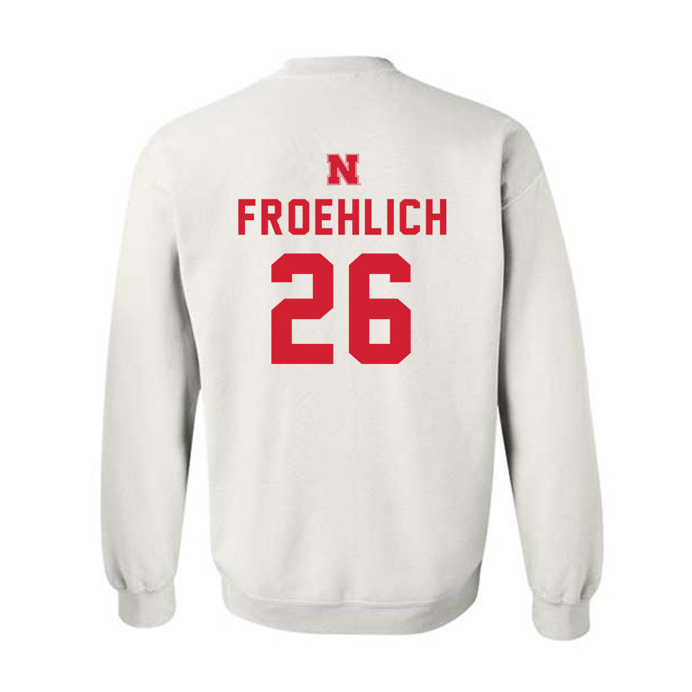 Nebraska - NCAA Baseball : Kyle Froehlich - Crewneck Sweatshirt Sports Shersey