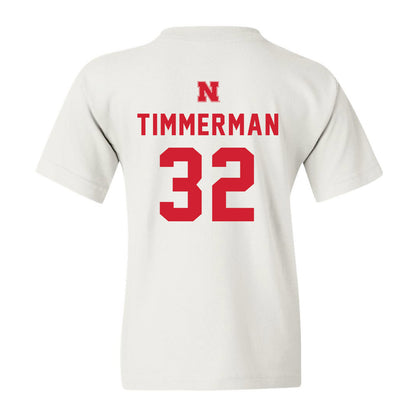 Nebraska - NCAA Baseball : Tucker Timmerman - Youth T-Shirt Sports Shersey