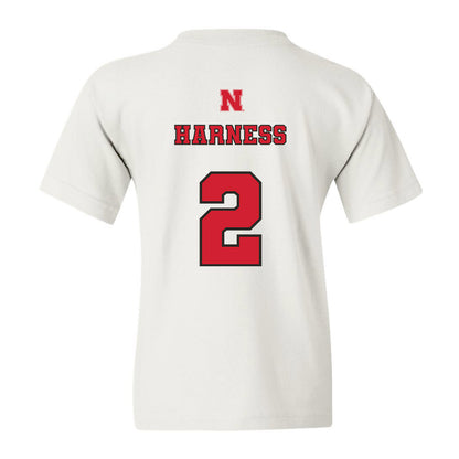 Nebraska - NCAA Softball : Sarah Harness - Youth T-Shirt Sports Shersey