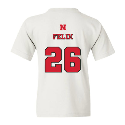 Nebraska - NCAA Softball : Alina Felix - Youth T-Shirt Sports Shersey