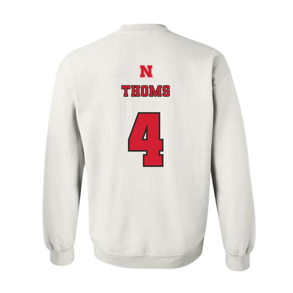 Nebraska - NCAA Softball : Malia Thoms - Crewneck Sweatshirt Sports Shersey