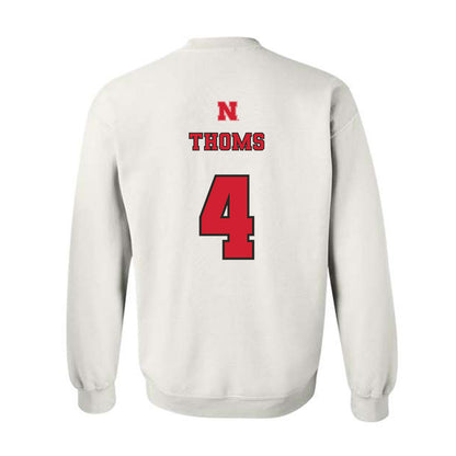 Nebraska - NCAA Softball : Malia Thoms - Crewneck Sweatshirt Sports Shersey