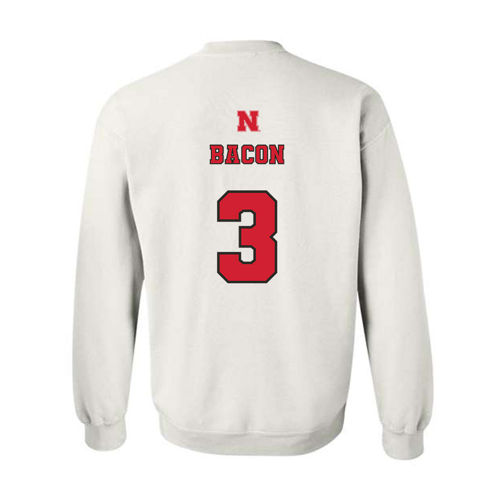 Nebraska - NCAA Softball : Bella Bacon - Crewneck Sweatshirt Sports Shersey