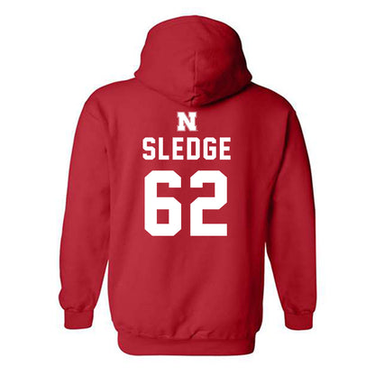 Nebraska - NCAA Football : Sam Sledge - Hooded Sweatshirt Replica Shersey