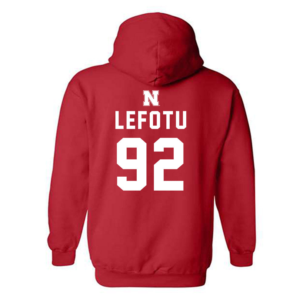 Nebraska - NCAA Football : Sua Lefotu - Hooded Sweatshirt