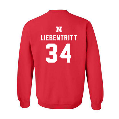 Nebraska - NCAA Football : Barret Liebentritt - Crewneck Sweatshirt Replica Shersey