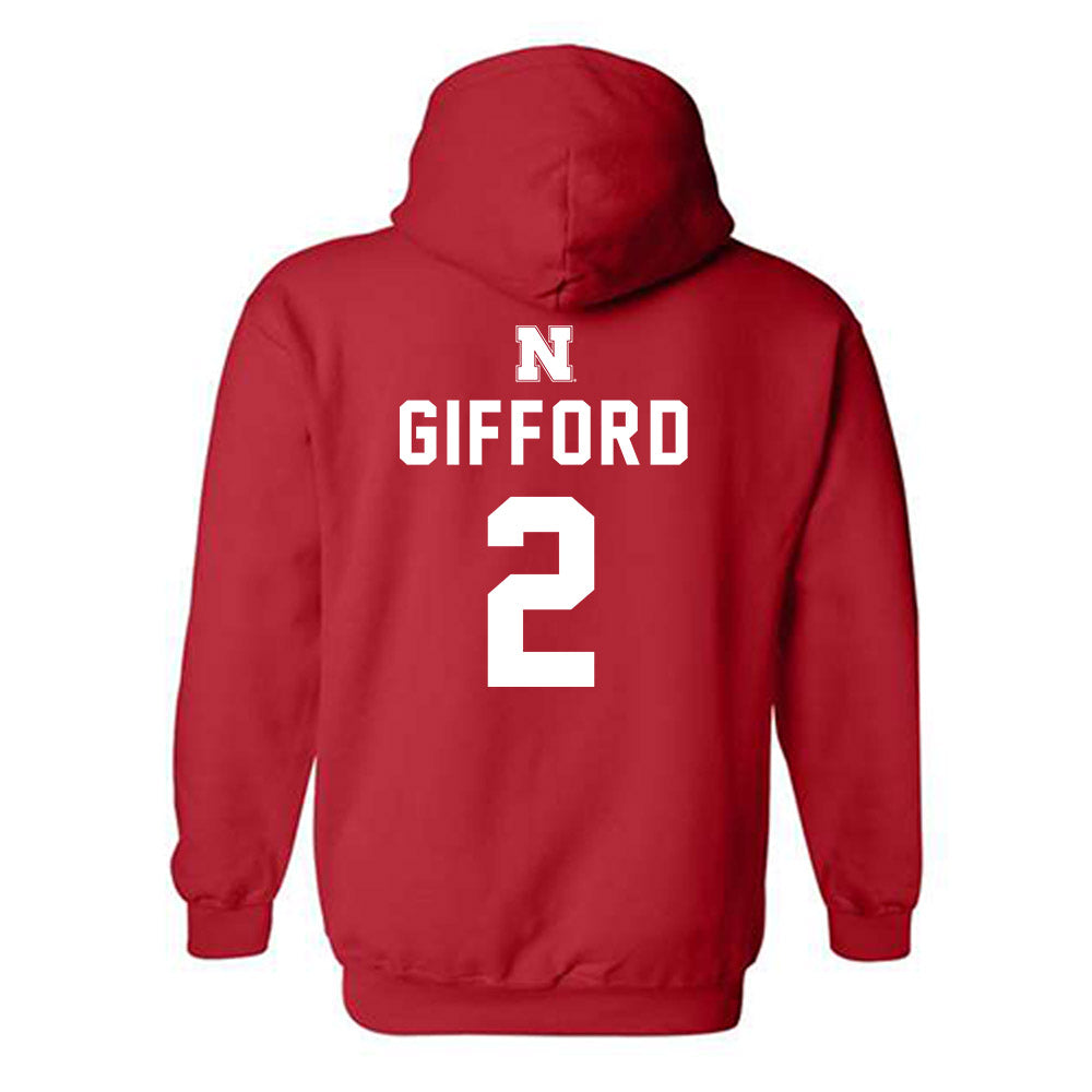 Nebraska - NCAA Football : Isaac Gifford - Hooded Sweatshirt Replica Shersey