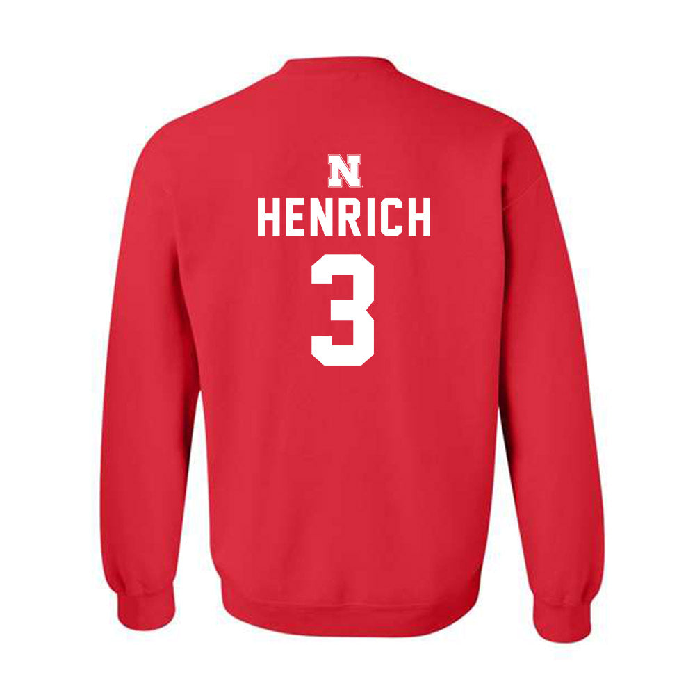 Nebraska - NCAA Football : Nick Henrich - Crewneck Sweatshirt Replica Shersey