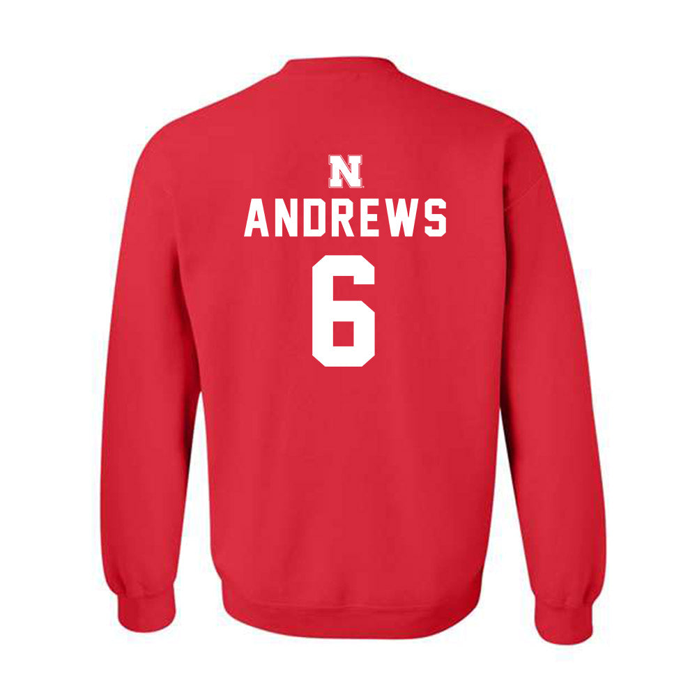 Nebraska - NCAA Softball : Billie Andrews - Crewneck Sweatshirt Replica Shersey