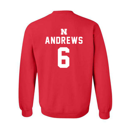 Nebraska - NCAA Softball : Billie Andrews - Crewneck Sweatshirt Replica Shersey