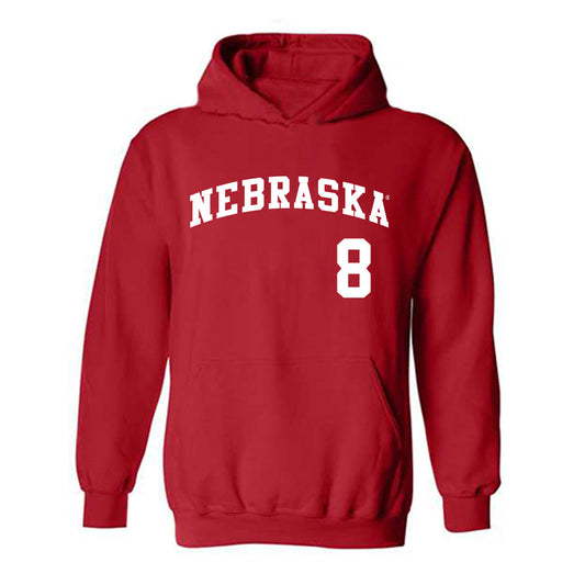Nebraska - NCAA Softball : Abbie Squier - Hooded Sweatshirt Replica Shersey