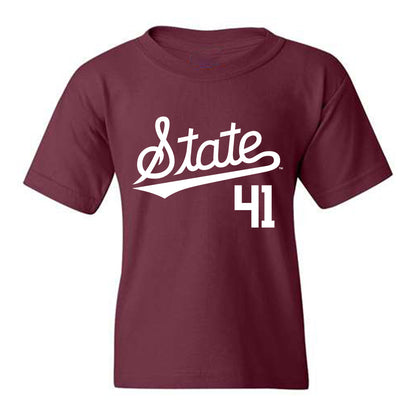 Mississippi State - NCAA Baseball : Ethan Pulliam - Youth T-Shirt Sports Shersey