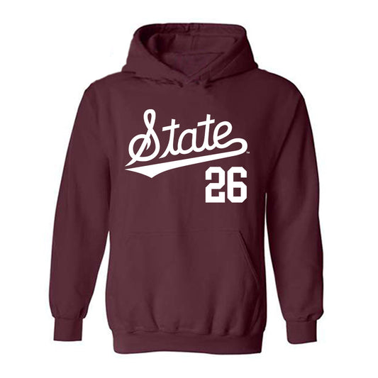 Mississippi State - NCAA Baseball : Tyson Hardin - Hooded Sweatshirt Sports Shersey
