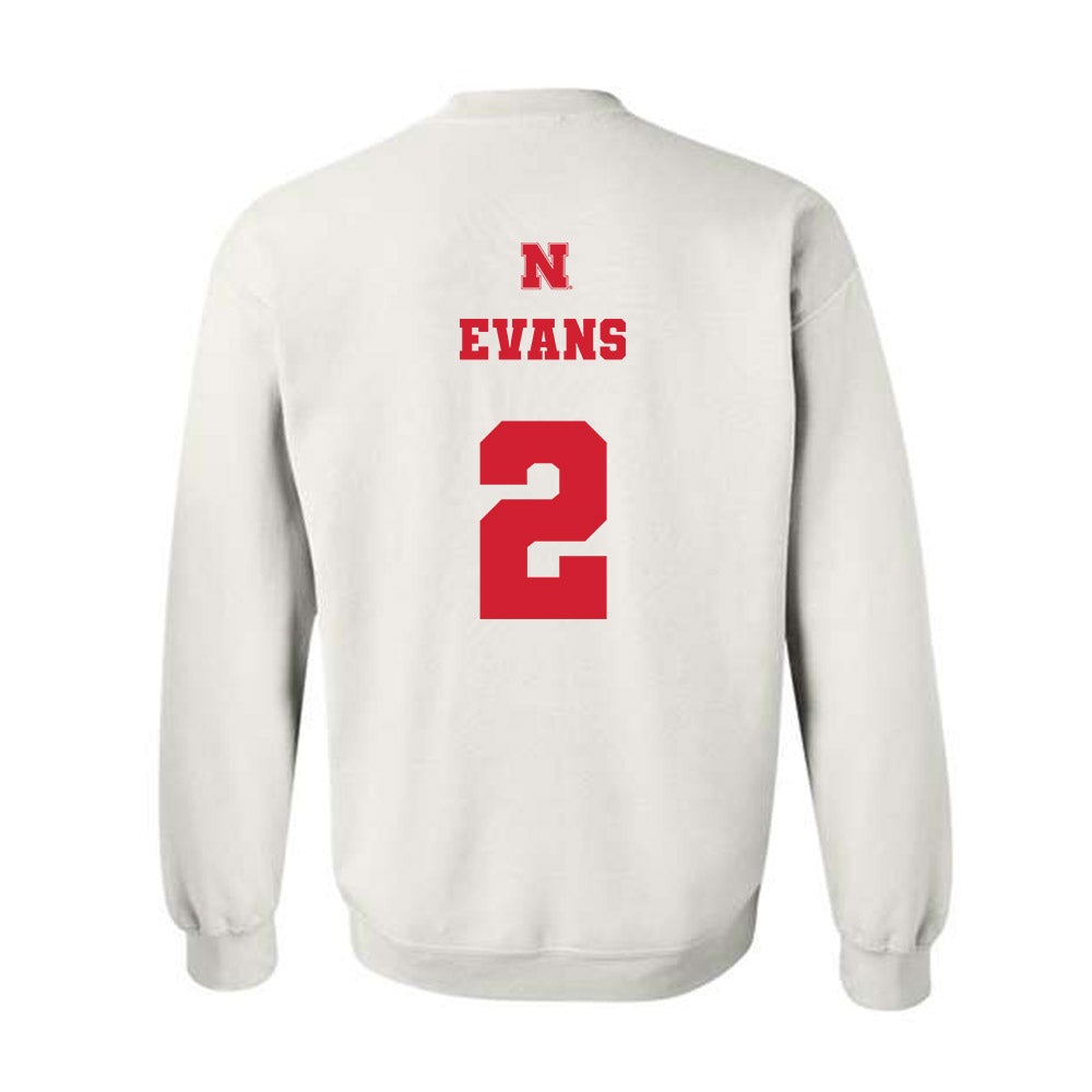 Nebraska - NCAA Baseball : Matt Evans - Crewneck Sweatshirt Classic Shersey