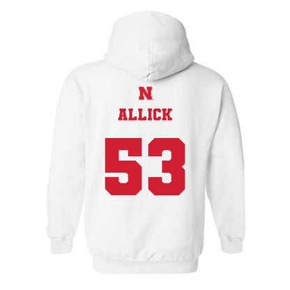 Nebraska - NCAA Men's Basketball : Josiah Allick - Hooded Sweatshirt Classic Shersey