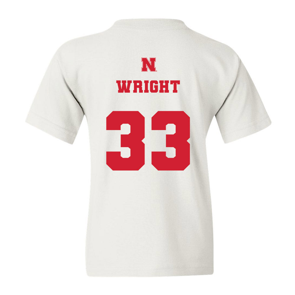 Nebraska - NCAA Football : Javin Wright - Youth T-Shirt