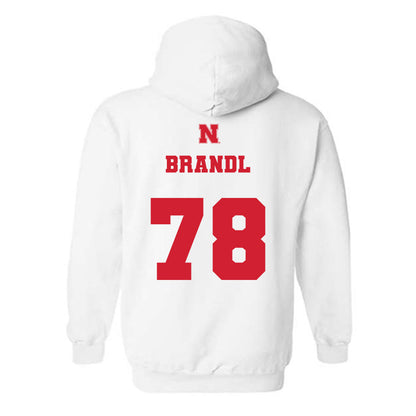 Nebraska - NCAA Football : Jacob Brandl - Hooded Sweatshirt Classic Shersey