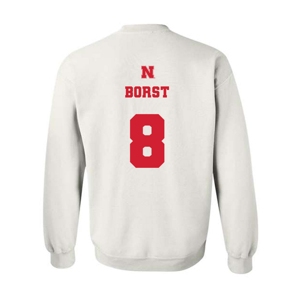 Nebraska - NCAA Baseball : Evan Borst - Crewneck Sweatshirt Classic Shersey