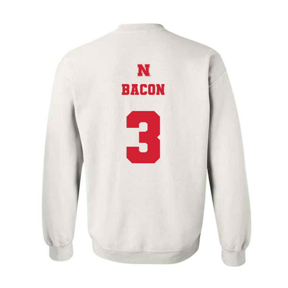 Nebraska - NCAA Softball : Bella Bacon - Crewneck Sweatshirt Classic Shersey