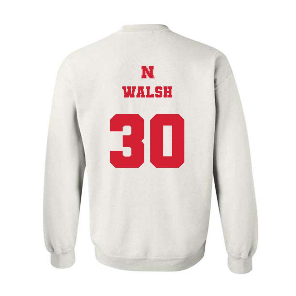 Nebraska - NCAA Baseball : Will Walsh - Crewneck Sweatshirt Classic Shersey