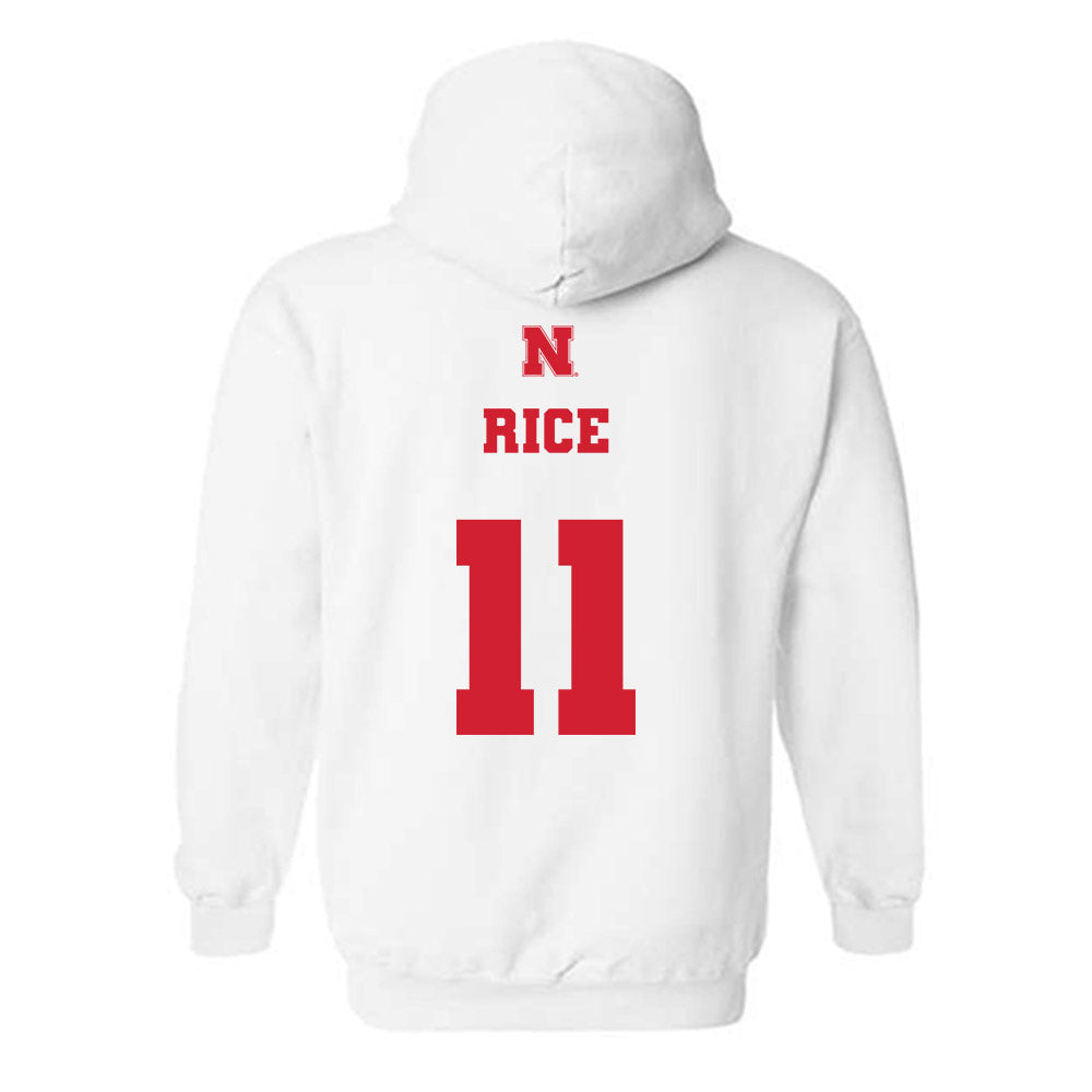 Nebraska - NCAA Men's Basketball : Eli Rice - Hooded Sweatshirt Classic Shersey