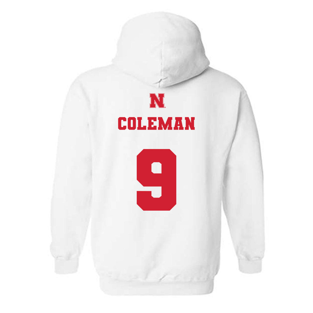 Nebraska - NCAA Men's Basketball : Jarron Coleman - Hooded Sweatshirt Classic Shersey