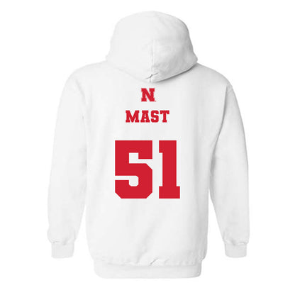 Nebraska - NCAA Men's Basketball : Rienk Mast - Hooded Sweatshirt Classic Shersey