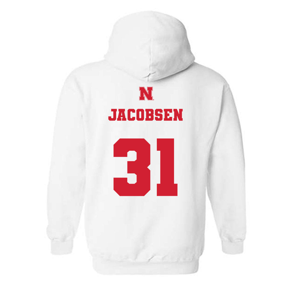 Nebraska - NCAA Men's Basketball : Cale Jacobsen - Hooded Sweatshirt Classic Shersey